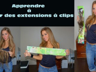 Pose d'extension cheveux à clips