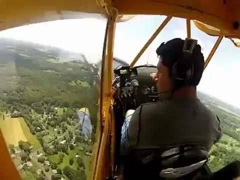 Flying in a Piper Cub