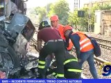 Bari | Incidente Ferroviario, treno contro autobus
