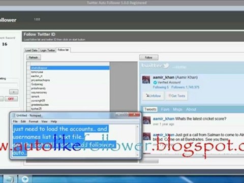 Twitter Facebook Auto Follower Bot increase Twitter Follower