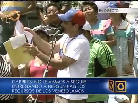 Capriles: Si este gobierno continuara, lo que podría pasar es que nos robaran el futuro