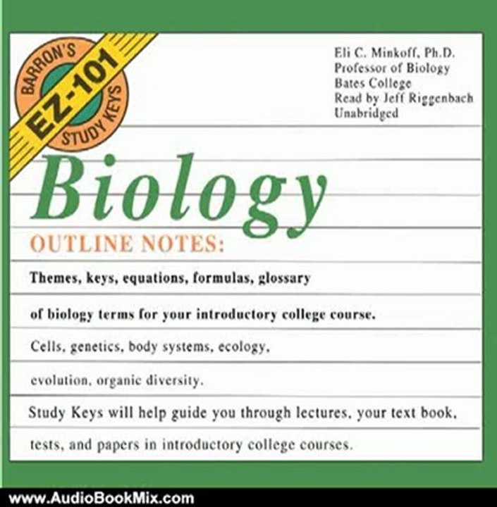 Audio Book Review: Barron's EZ-101 Study Keys: Biology, Second Edition by Eli C. Minkoff (Author), Jeff Riggenbach (Narrator)