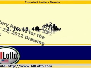Powerball Lottery Drawing Results for September 22, 2012