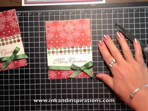 Stampin' Up! Video Tutorial Greetings of the Season Christmas Card- Tying Bows on Cards