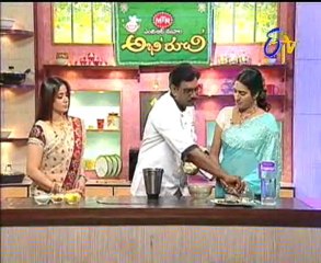 Abhiruchi - TV Artress Lakshmi - Alu Podi Mash, Beerakaya Guttulu & Veg. Yogurt Salad - 03