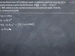 Marginal Cost, Revenue and Profit Example 1