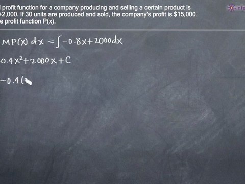 Marginal Cost, Revenue and Profit Example 2