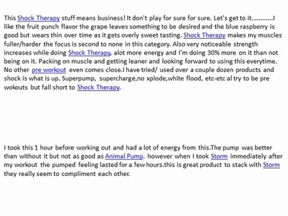 Universal Shock Therapy Reviews