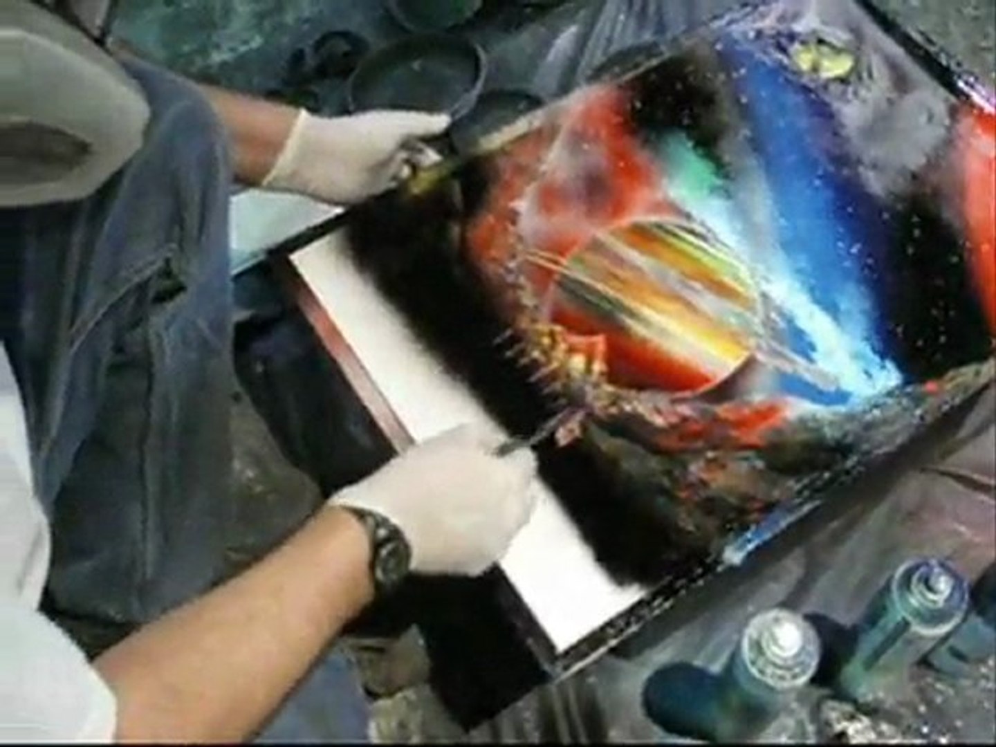 Spray paint art (For Beginners - Tutorial) - video Dailymotion