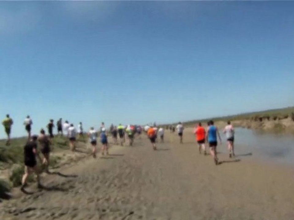 La traversée de la baie ... en course à pied