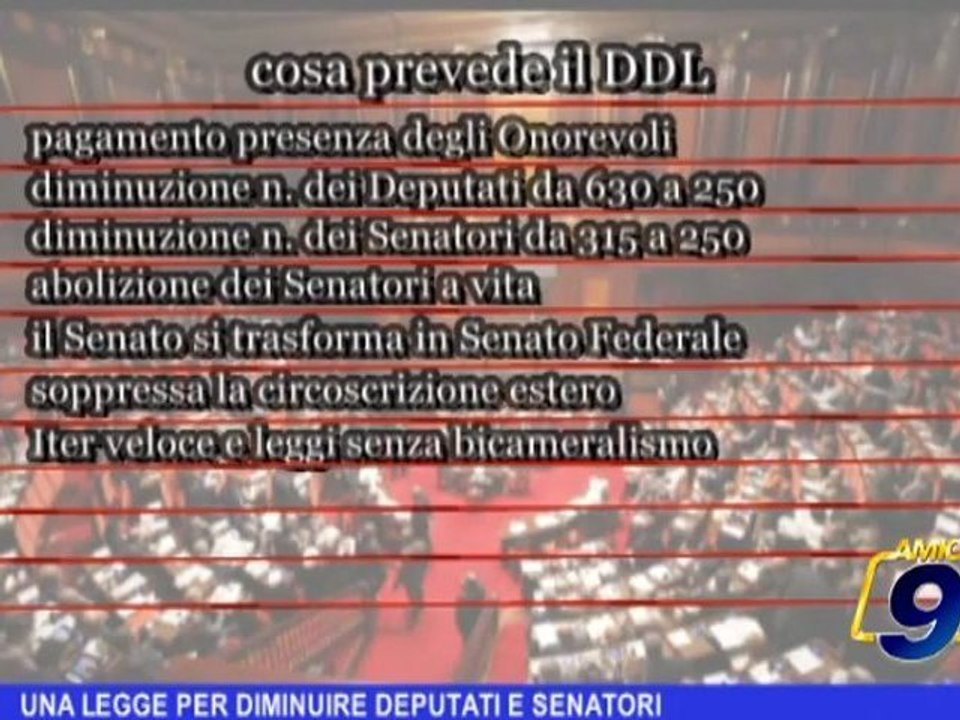Una legge per diminuire Deputati e Senatori