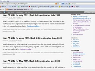 High PR URls for backlink