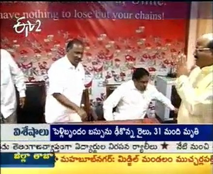 TDP T Forum Leaders Starting Bus Yatra today... Right Right