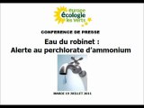 Eau du robinet : Alerte au perchlorate d’ammonium sur la Communauté Urbaine de Bordeaux