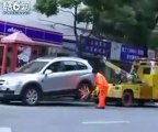 F # ck The Rules Woman Drives Away With Tow Truck