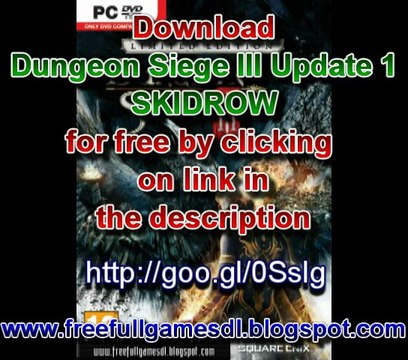 Dungeon Siege III Update 1 SKIDROW PC Crack Free Download