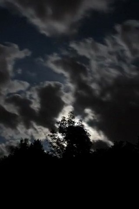 Balai de nuages devant la lune