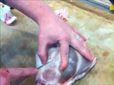 La découpe d'un gigot d'agneau façon Hervé Sancho partie 1
