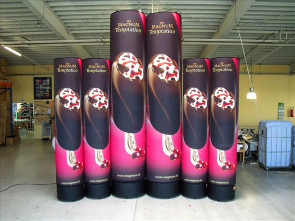 Aufblasbare Leuchtsäulen und Werbesäulen von Evolution