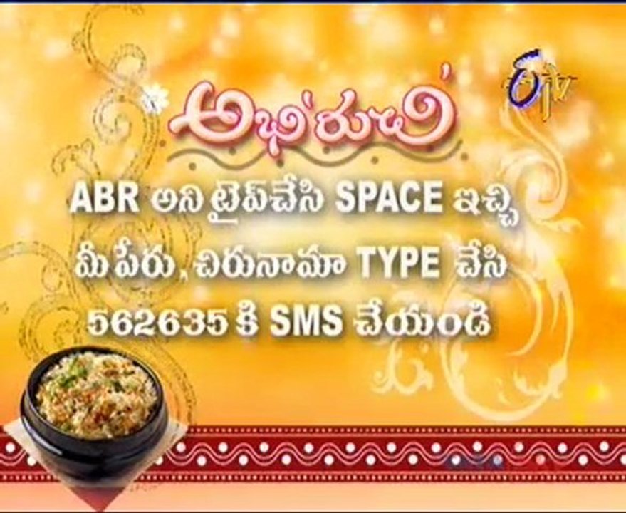 Etv Abhiruchi-Pindi Vantalu,Urinche Vanta,Good food,Sweet Snacks-04