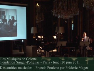 Des amitiés musicales - Francis Poulenc