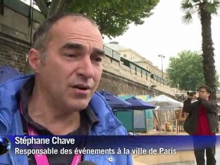 Coup d'envoi dans la grisaille de la 10e édition de Paris-Plages
