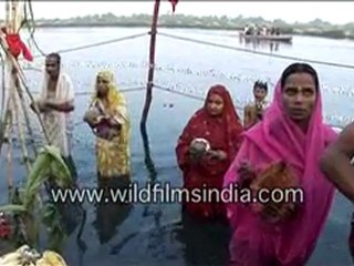 Worshipping the sun in India!