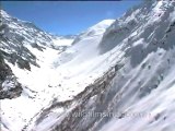 Malani from ahigh: Aerial view of snowy mountains of Himachal Pradesh