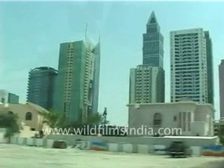 A drive through Dubai city in the Middle East