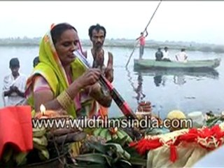 Worshipping the sun in India!