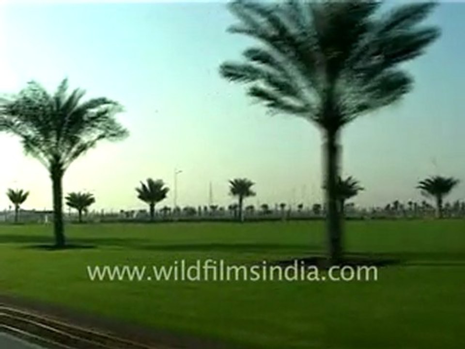 A drive through Dubai city in the Middle East