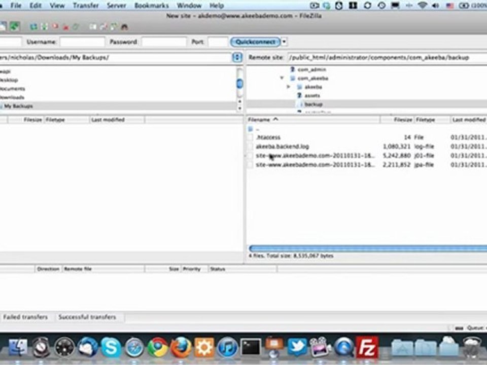 AB03 - Downloading your Akeeba Backup archives