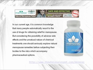 Buy Menozac Supplements and End the Effects of Menopause