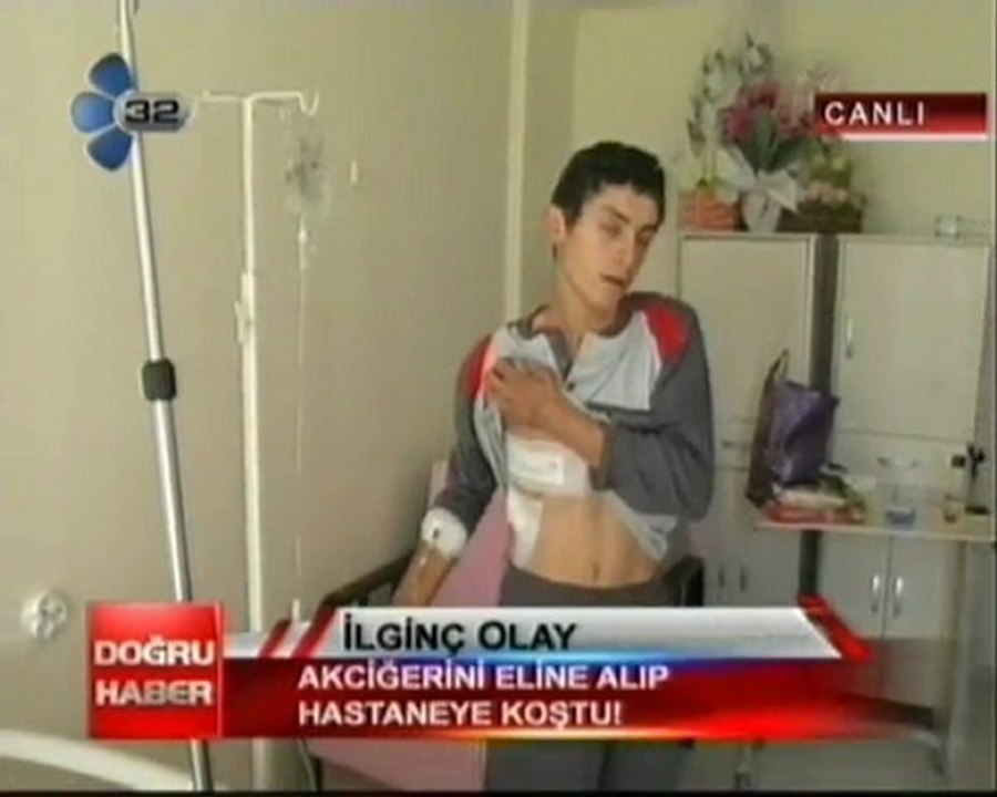 Akciğerini Eline Alıp Hastaneye Koştu