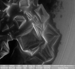 in situ ESEM microscopy - solubility of NaCl in water by Podor (ICSM)