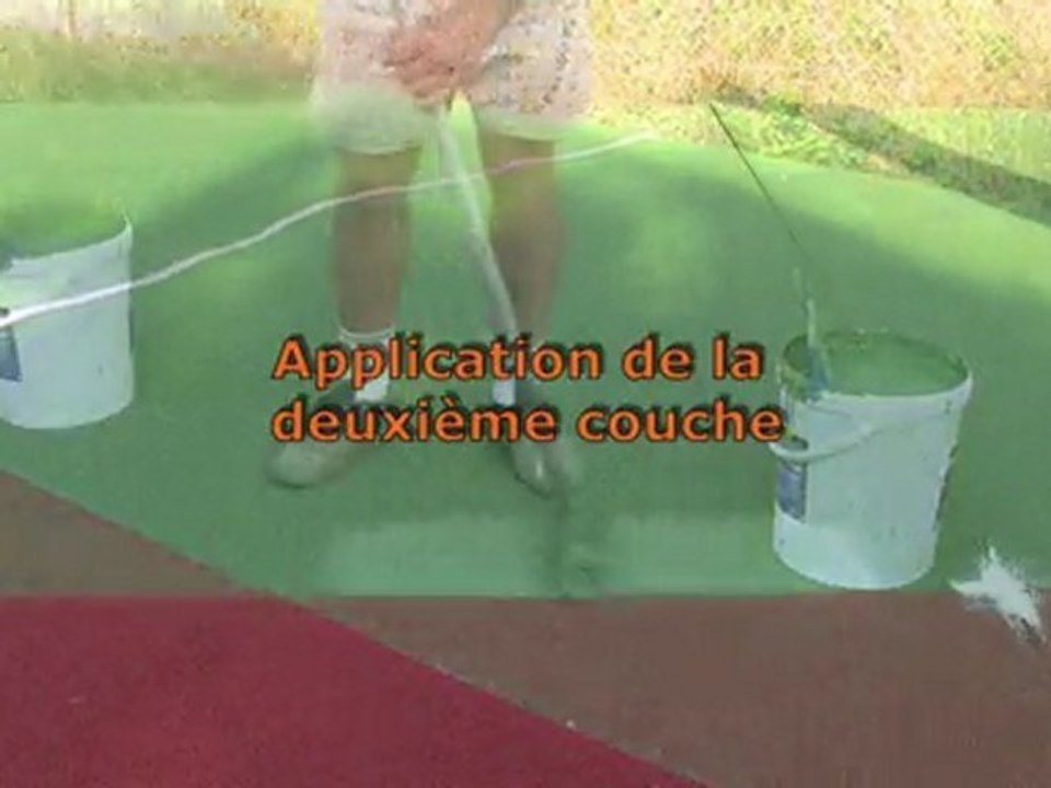 Peinture pour court de tennis Anti dérapant Rénovation parking salle de sport