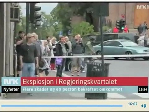 Oslo : les images de la télévisions norvégienne