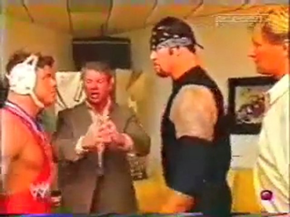 The Undertaker and Kurt Angle Backstage 2002