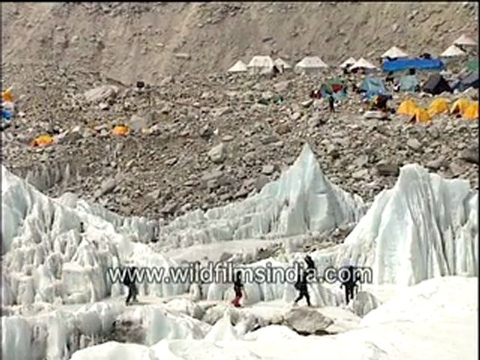 Tents on the Khumbu glacier - Everest Base Camp