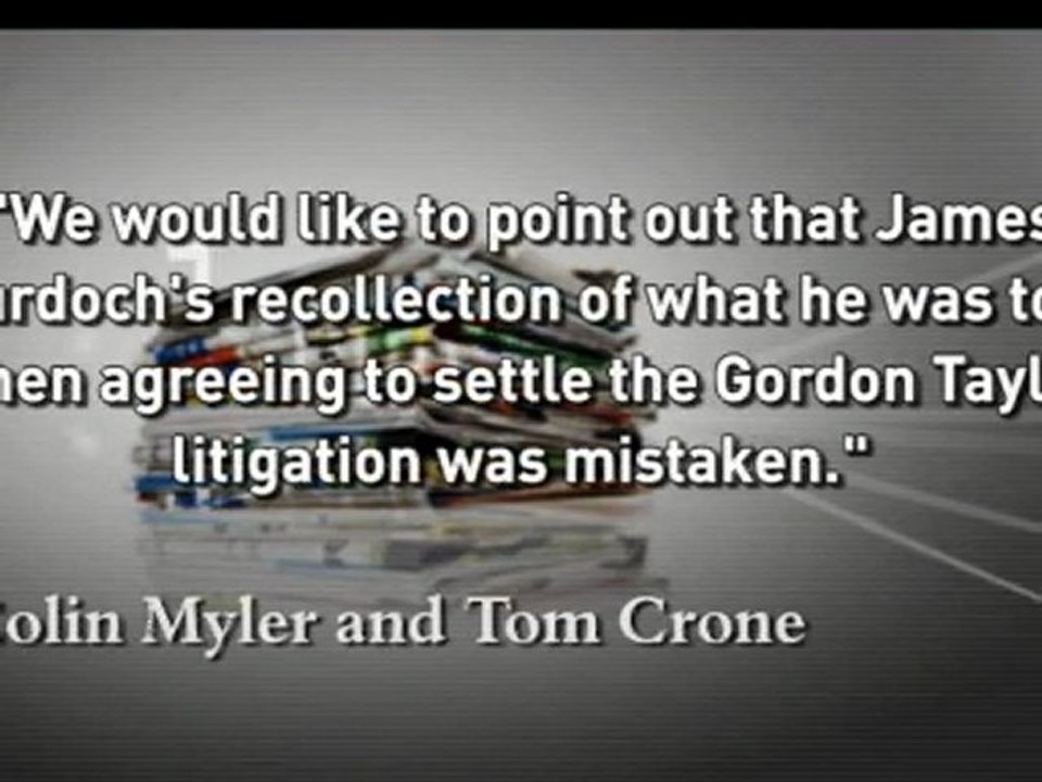 James Murdoch phone hacking claims