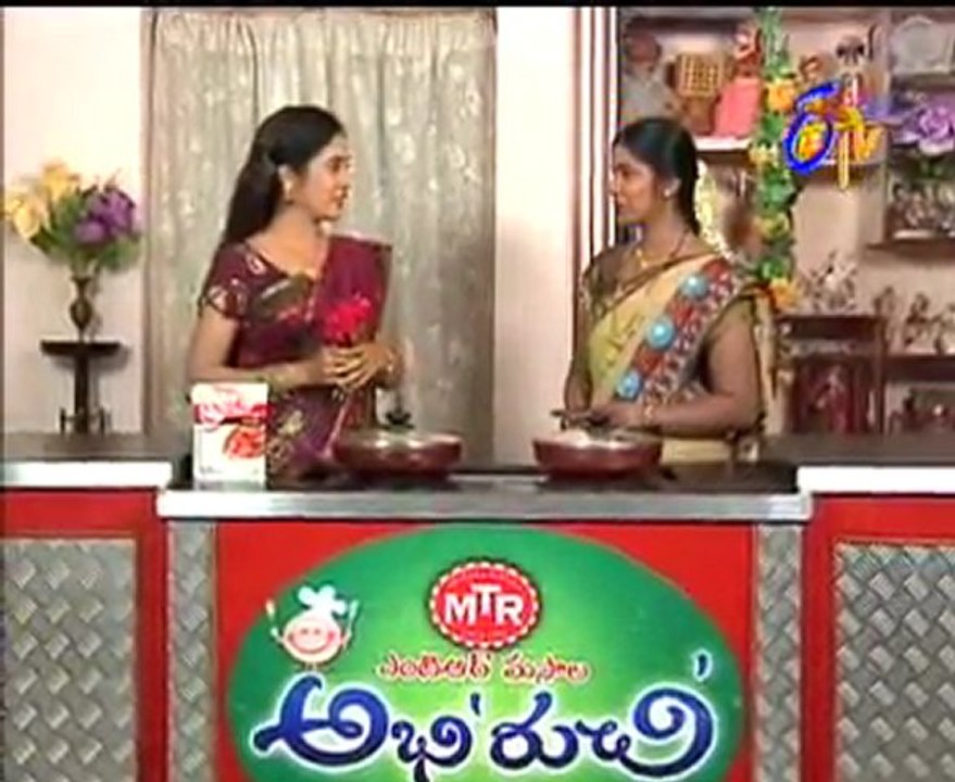 Abhiruchi - Recipes - Chinta Chiguru Senaga Pappu, Sweet Corn Tikki & Amla Burfi - 03