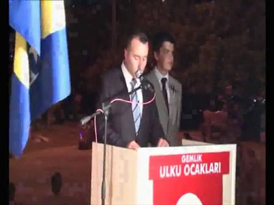 Gemlik Ülkü Ocakları başkanı Mehmet Emin Özcanbaz ın konuşması Türk Boyları