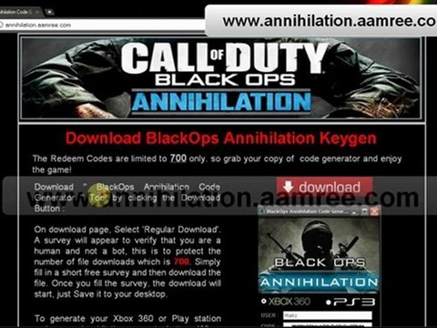 How to Download Free Black Ops Annihilation Ps3 Redeem Codes online