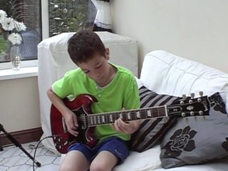 AC/DC Lead Guitar Cover Back in Black By Ashley Aged 11