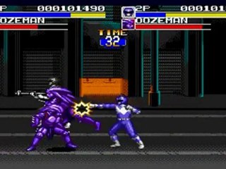 Mighty Morphin Power Rangers The Movie SEGA - 2 players Playthrough 2-5