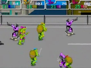 Teenage Mutant Ninja Turtles Arcade - 4 players Playthrough 2-4