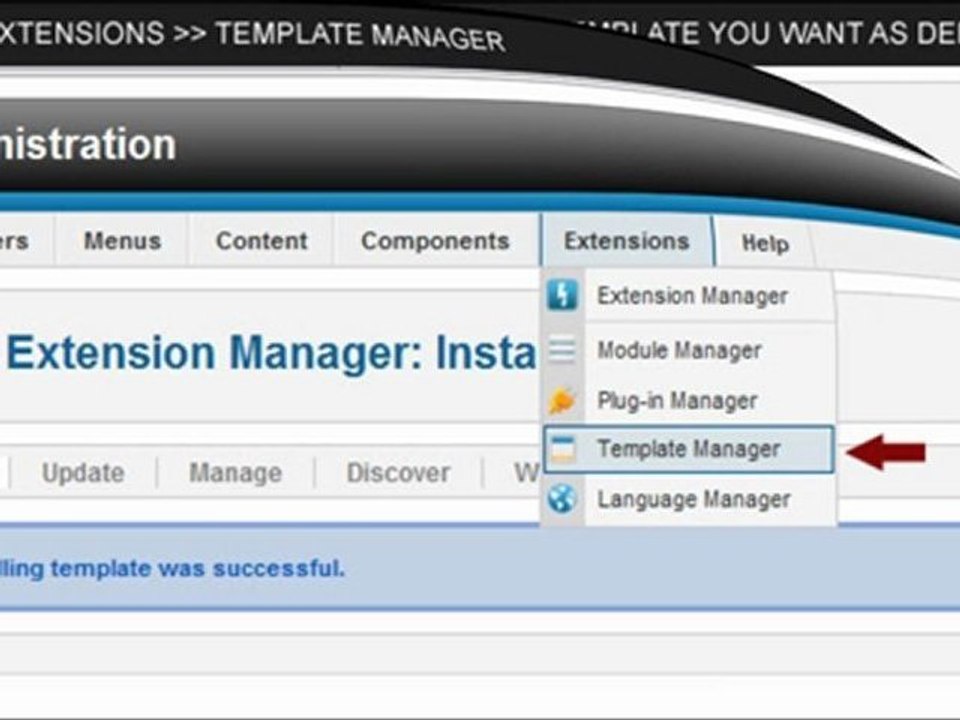 How to Install Joomla 1.6 templates   Joomla 1.7 templates