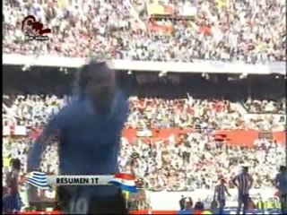 Goles de Uruguay en el 1er tiempo de la final Copa America 2011