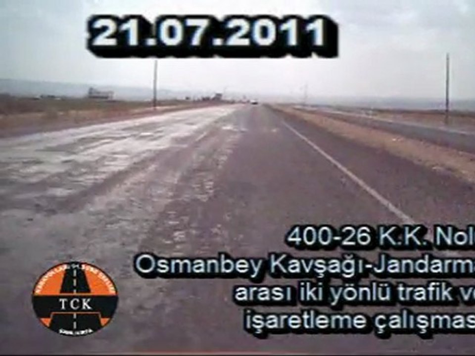 400-26 K.K. Osmanbey kavşağı-Jandarma arası iki yönlü trafik ve işaretleme çalışması