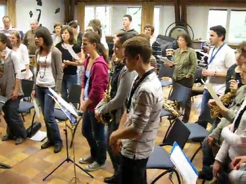 In Dublin Fair City par l'Harmonie de Cruseilles-Le Châble avec Sandrine Burtin lors du stage de Musique et découverte